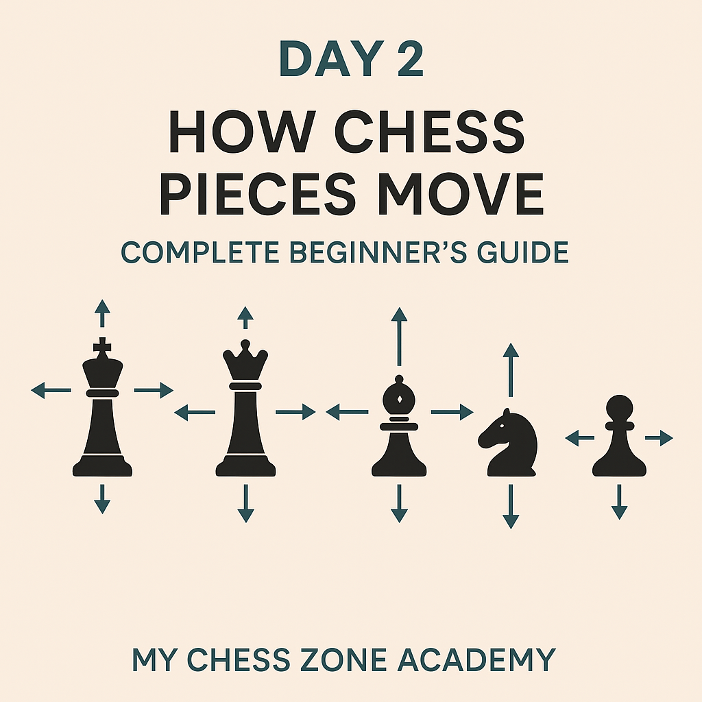 Day 2: How Chess Pieces Move – Complete Beginner’s Guide - My Chess ...